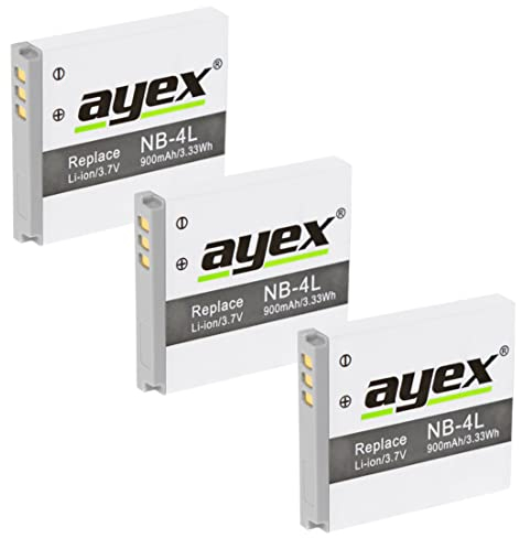 Ayex NB-4LH Li-Ion Battery for Canon Cameras