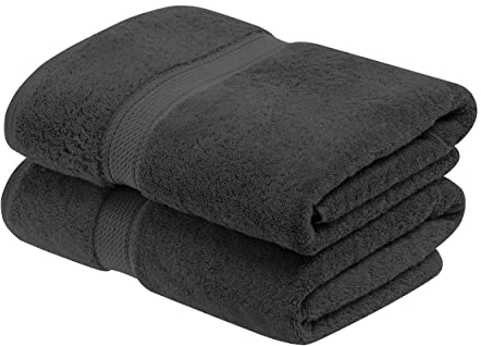 Superior - Juego de Toallas de baño de algodón de 900 g/m2, Color carbón, 2 Piezas