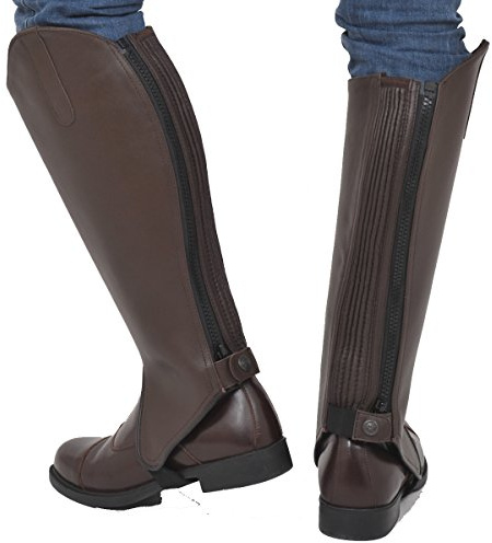 Riders Trend Erwachsene Reiterchaps Leder Premium Rindsleder mit Amara Gefüttert Chaps - Gaiter, XS, 10021056-CHO-XS