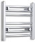 companyblue 500mm Wide Chrome Heated Towel Rail Radiator Flat Ladder for Stylish Bathroom (500 x 400 mm)