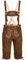 Spirit of Bavaria Herren Trachten Lederhose mit Hosenträger Kniebund Trachtenlederhose Oktoberfest Tracht Hose kurz Dunkelbraun Gr. 46-60 SK3 (58)