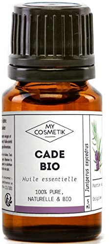 MY COSMETIK - Huile Essentielle de Cade BIO AB - Issue de l'agriculture Biologique - Chémotypées HEBBD/HECT - 100% pure et naturelle - Certifié ECOCERT - Fabriqué en France - 10 ml