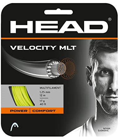 HEAD Unisex-Adult Velocity MLT Set Tennis-Saite, Gelb, 1.25 mm / 17 g