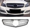 Qiilu Kühlergrill, Vorne Diamond Style Kühlergrill vorne Ersatzteil für Mercedes Benz W204 2007-2014(Splitter)