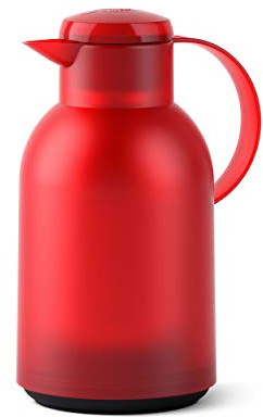 Emsa Samba N40117 - Jarra térmica (1,5 L, plástico), Color Rojo Transparente