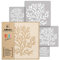 NAKLEO Schablonen Malen für Kinder, 5 Stück Set 9x9 bis 34x34cm Meer Koralle, Wiederverwendbare Kunstoff Kinderzimmer Malvorlage Raumdekoration, Basteln DIY Wand Möbel Papier