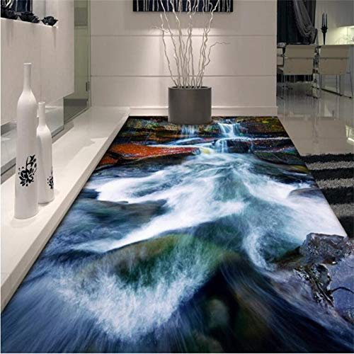 Der 3D-Boden des Wohnzimmers des Wasserfalls des Wasserfalls des Flusses Wasserfall papel de parede para quarto-400 * 280cm