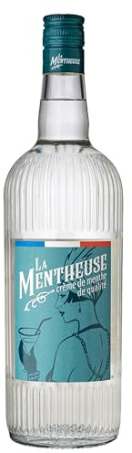La Mentheuse 15° 1L - Crème de Menthe Artisanale Française - Liqueur Naturellement Légère en Sucre