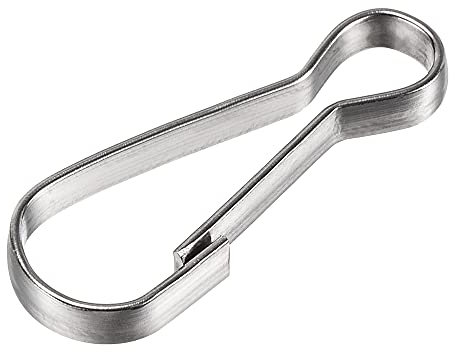 sourcing map 60 Stück Karabinerhaken 32x12x3mm 304 Edelstahl zum Aufhängen der Laterne Schlüsselanhänger DIY Silberton