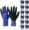 HPHST Arbeitshandschuhe SF001TS Handschuhe Montagehandschuhe für Damen und Herren Gloves Ergonomisches Design Smart Touch Gartenhandschuhe 12 Paar (Large, Blau)