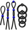 Cock Rings Set Silicone, Adjustable Penis Rings for Male Erection Enhancing Sex Toy 7 Different Love Ring for Men Long Lasting Stronger, Adult Male Sex Toys for Couple Pleasure Stronger Erection Blue
