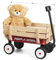 Radio Flyer My 1st Steel & Wood Wagon with Teddy Bear, Red Toy Wagon, For 1.5+ Years Old