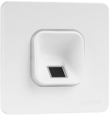 EKEY 203701 xLine Fingerprintset (Fingerprint Weiß, Kunststoffrahmen Weiß, Controller), Biometrische Zutrittslösung zur Unterputzmontage, 0,4 W, 12-24 V, Weißer Fingerprint