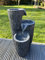 allpondsolutions 3 Tier Vase Bowl Cascading Garden Water Feature with LED Lights - Solar Powered - 26x27x47.5cm