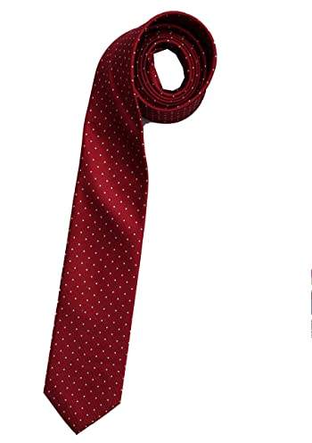OLYMP Herren Krawatte Krawatte,Einfarbig,medium,rot 35