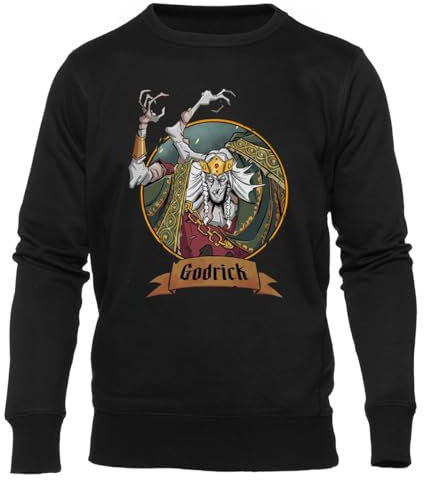Newtee Elden Ring Charaktere Porträt Grauer Graues Schwarzes Unisex-Sweatshirt Mit Rundhalsausschnitt