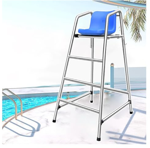 Rettungsschwimmer Stuhl Schwimmbad-Leiter Sicherheitsausrüstung Rettungsschwimmerstuhl, 120/ 150/ 180cm hoch Heavy-Duty Rettungsschwimmer-Stühle für kommerzielle Wasserpark Strand, mit Sitz/ Sonnensch