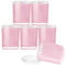 Amorxiao 6 Piezas Tarros Rosa Kit para Hacer Velas, 14,4 OZ Frascos de Vela Vacíos con Tapa Hermética para Hacer Velas, Tarro Contenedor Grueso de Vidrio para Velas