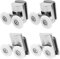 Shower Door Twin Rollers for Curved Doors Zinc Alloy Runners Wheels Bathroom Replacement Parts, Curved Shower Door Rollers of 2 Top & 2 Bottom (4)
