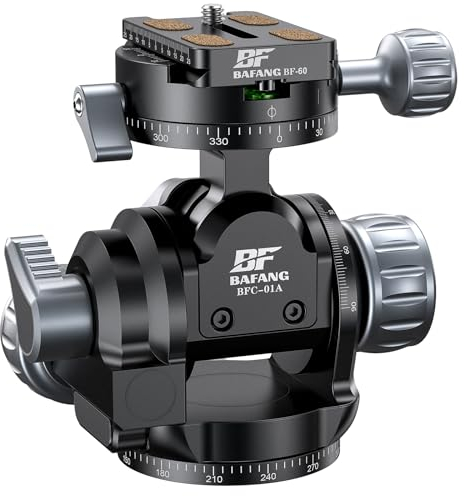 BF BAFANG Geared Tripod Head, Geared Head with Arca Type QR Plate for DSLR,Camcorder,Tripod,Monopod, Maximum Load 10 Kg