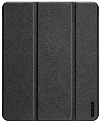 DUX DUCIS [Domo] Schutzhülle für Apple iPad Pro 11 (2024), dreifach gefaltet, PU-Leder, mit Stifthalter und automatischer Sleep/Wake-Funktion, Schwarz