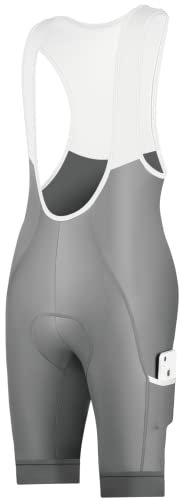 CEROTIPOLAR Ciclismo Bibs Uomo, Lunga Distanza Pad Bici Biking Bib Pantaloncini UPF50+, grigio, L