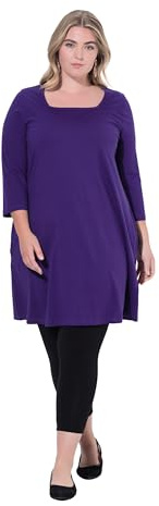 Ulla Popken Damen Longshirt Lilie 50+