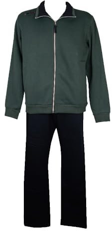 Campagnolo Tuta uomo DYNAMIC F.LLI completo tempo libero invernale felpato giacca aperta con zip articolo 8Q77277, 574A Mediterraneo, XL