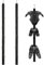 XJKLBYQ Hockey-Trocknungsregal, 2pcs 47 Zoll 5-Hookey-Hockey-Ausrüstungsstange, tragbare Hockeyausrüstung Trockenstange für Eishockey-Baseballfänger-Fußballausrüstung, Hockey-Trocknungsregal