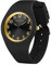 Montre pour femme Jelly Candy - Couleur multicolore - Montre à quartz analogique - Avec bracelet en silicone - Étanche - Montre de sport pour fille et garçon, Z-noir/doré, lanière