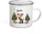 Little Mathilda Personalisierte Weihnachtstasse Kinder Becher mit Namen Weihnachtsgeschenke Emaille Tasse - Weihnachten Deko - Tasse personalisiert für Kinder (Rentier)