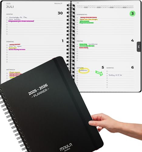 Kalender 2025 2026 A4 - Terminkalender, Lehrerplaner, Schülerplaner, Uni Planer 2025 2026 - Wochenplaner Buchkalender - Terminplaner, Notizbuch mit Kalender Buch 2025 2026 - Juli 2025 - Dezember 2026