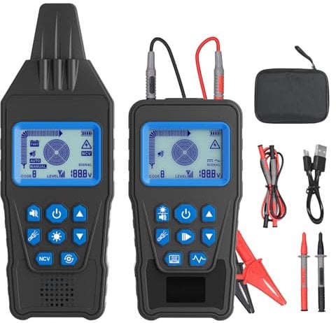 GAMWATER U630 Localizzatore di cavi sotterranei, distanza di rilevamento della linea digitale 2.5 metri, rilevatore di rottura del tracciamento, per circuiti elettrici, condotte, recinti per cani