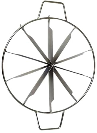 Cortador de tarta de queso, divisor de pasteles, cortador de base de pastel, rebanado de pastel uniformemente, divisor de acero inoxidable, herramienta de cocina para rebanadas 6/9/10, panadería