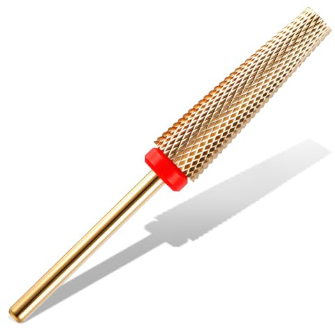 Carbide Nail Drill Bits Super Long 5 in 1 Nail Drill Bits Professional 3/32'' Carbide Tungsten Bit Two Way Rotate Drills Bit Nails Tech Left Right Handed for Nails Gel Acrylic Fast Remove Salon Home