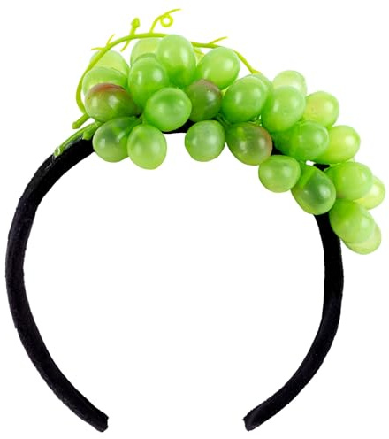 Maskworld Grüne oder rote Weintrauben Kopfschmuck - Künstliches Obst Haarreif für Erwachsene - Kostüm-Accessoire