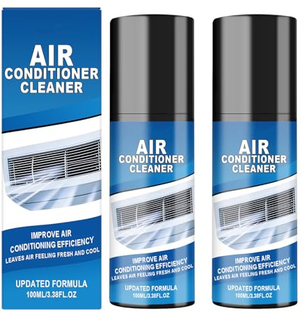 Foaming Air Conditioner Cleaning Spray,Air Conditioner Cleaner,Air Con Cleaner, Multifunction Fan Cleaner, No Washing Car Air Conditioning Cleaner Spray, Removes Dirt and Odor (2pcs)