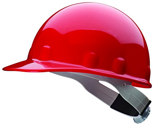 Fibre-Metal by Honeywell E2RW15A000 SuperEight Thermoplastic Cap-Style Hard Hat with 8-Point Ratchet Suspension, Red Medium
