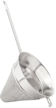 HIC Kitchen Chinois Fine-Mesh Cone Sieve, 18/8 Stainless Steel, For Straining Sauces, Soups, And Purees, 7-Inch Diameter