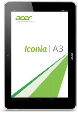 Acer Iconia A3-A10 25,4 cm (10 Zoll) Tablet-PC (ARM MTK MT8125, 1,2GHz, 1GB RAM, 32GB eMMC, Android 4.2) weiß