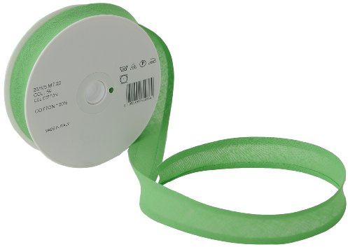 Inastri Trimz 25/5/5 mm Cotton Bias Binding, Emerald Green 59 – Double‑Fold Sewing Tape for Quilting, Dressmaking & DIY Crafts
