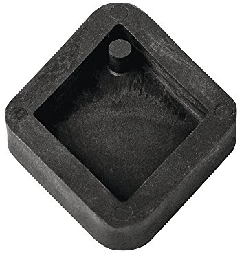 RAYHER Schmuckbeton-Gießform: Anhänger Raute, 2,9 x 3,9cm, Thermoplastisches Elastomere, Schwarz, 11,5 x 8 x 0,8 cm