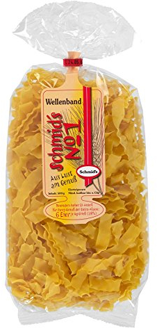 Schmids No.1 geformte Nudeln Wellenband 500g, vorzüglich im Geschmack und herzhaft im Biss