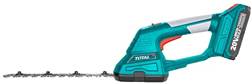 Total - Mini Taille-haie électrique | Batterie de 20 V | Outil de Coupe spécialement conçu pour Le Jardin | Lame de 200 mm | Largeur de Coupe de 100 mm
