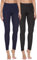 Merry Style 2er Pack Leggings Damen Baumwolle für das ganze Jahr Bequeme Leggings Blickdicht Damen Ideal für Yoga Sport Gym und Freizeit MS10-198 MS10-198 (Schwarz/Marine, XL)
