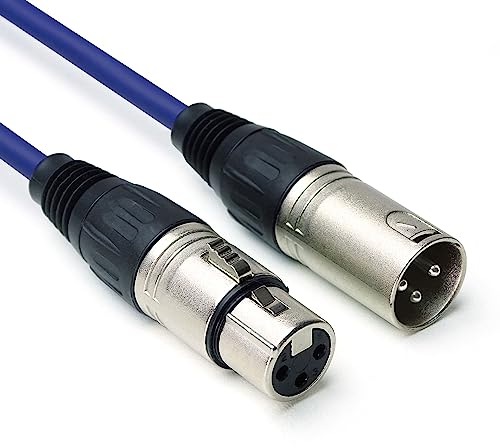 keepdrum DMX004 BL 6m DMX Kabel Blau 3-pol XLR-Lichtkabel 100Ohm