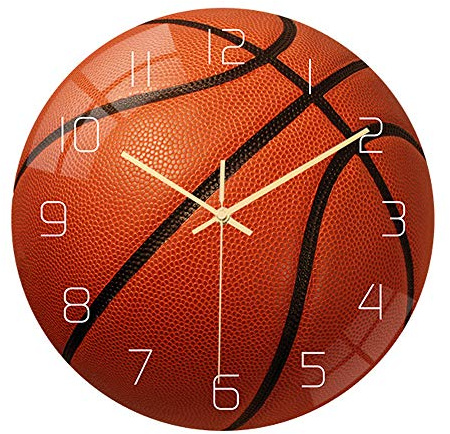 Valentoria Wanduhr, Basketball, Fußball, Golf, Baseball, Tennis, Schlafzimmer, Wohnzimmer, Wecker, Geburtstag, Weihnachten, Geschenk für Kinder, Sohn, Jungen, Babys, NBA, MLB Fans, Large