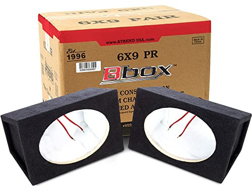 Atrend Bbox SC6x9PRB Pair of 6” x 9” Pro Audio Tuned Speaker Enclosures, Black
