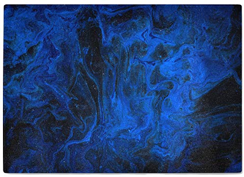 Hippowarehouse Blue Marble Chopping Board Toughened Glass Cutting Kitchen Accessory Photograph Gift Customised