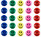 Kytpyi Smiley Magnete, Whiteboard Kühlschrankmagnete für Kinder, 3cm Bunt Emoji Pinnwand Magnete Lustig für Schule Büro Zuhause (50 Stück)